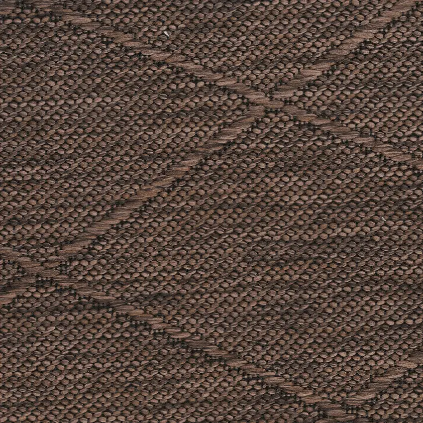 Brown Geometric Power Loom Non Skid Area Rug Photo 6
