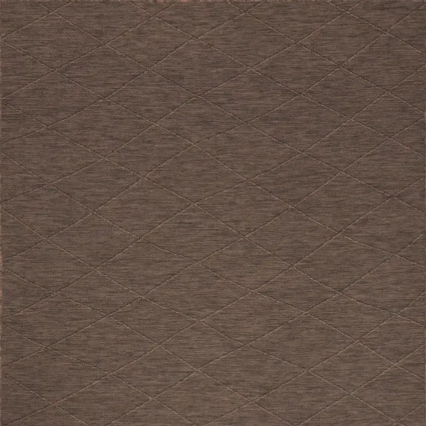 Brown Geometric Power Loom Non Skid Area Rug Photo 4