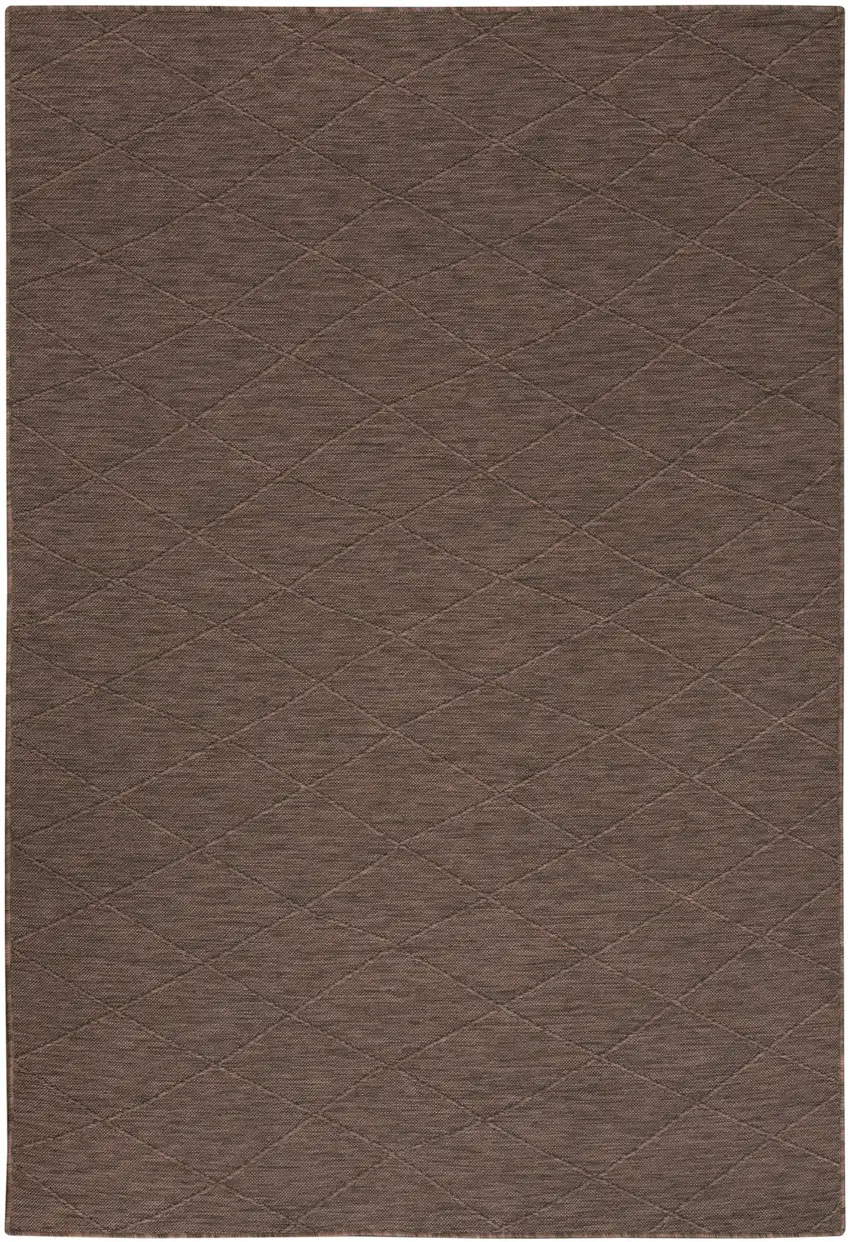 Brown Geometric Power Loom Non Skid Area Rug Photo 1