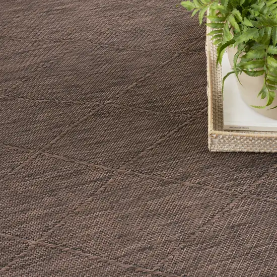 Brown Geometric Power Loom Non Skid Area Rug Photo 5