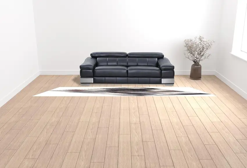 Brown Geometric Power Loom Stain Resistant Area Rug Photo 2