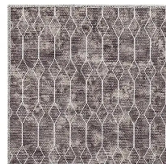 Brown Geometric Power Loom Washable Runner Rug Photo 8