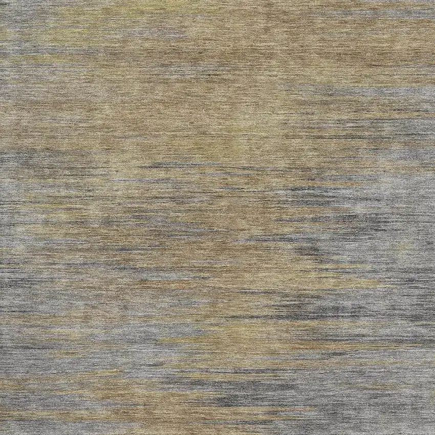 Brown Gold And Taupe Abstract Washable Area Rug With UV Protection Photo 3