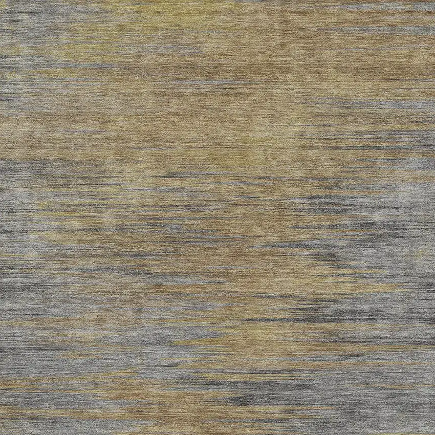 Brown Gold And Taupe Abstract Washable Indoor Outdoor Area Rug Photo 5