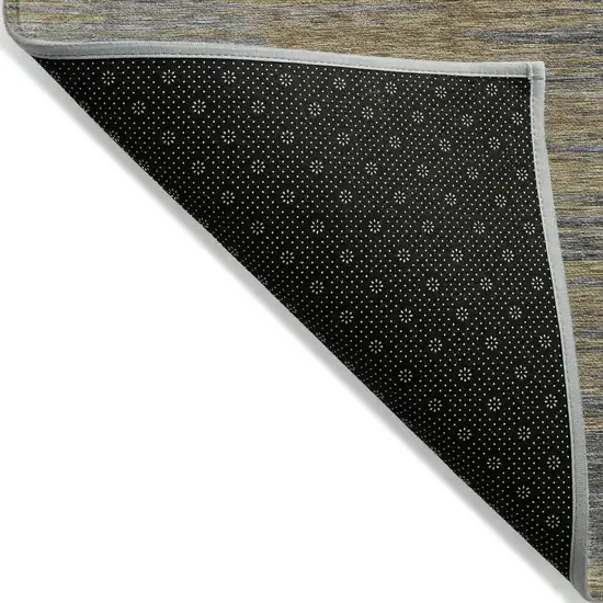 Brown Gold And Taupe Abstract Washable Indoor Outdoor Area Rug Photo 3