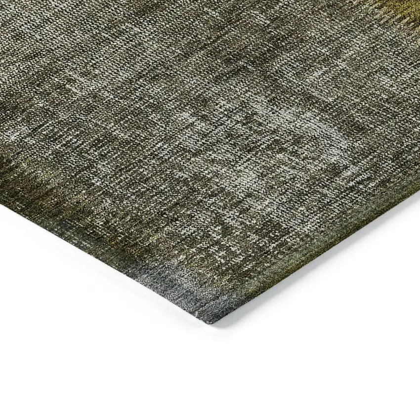 Brown Gold And Taupe Patchwork Washable Indoor Outdoor Area Rug Photo 4