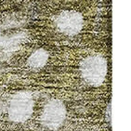 Brown Gray And Beige Polka Dot Washable Area Rug With UV Protection Photo 3