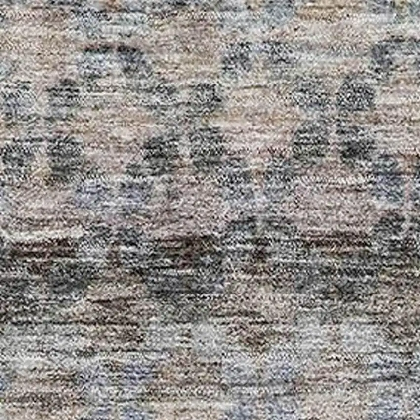 Brown Gray And Blue Striped Washable Area Rug With UV Protection Photo 4