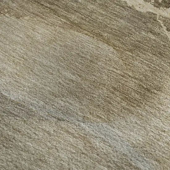 Brown Gray And Ivory Abstract Washable Area Rug With UV Protection Photo 8