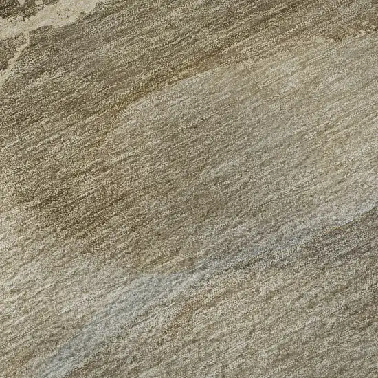 Brown Gray And Ivory Abstract Washable Area Rug With UV Protection Photo 3