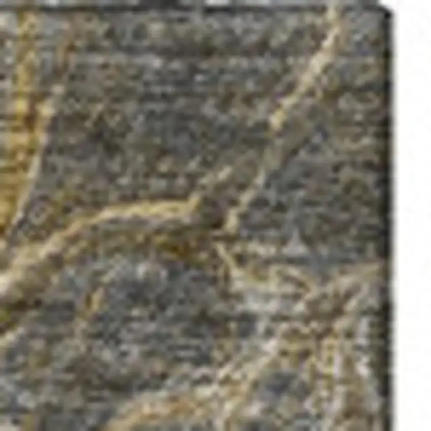 Brown Gray And Ivory Abstract Washable Area Rug With UV Protection Photo 7