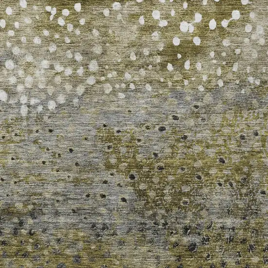 Brown Gray And Ivory Abstract Washable Indoor Outdoor Area Rug Photo 5