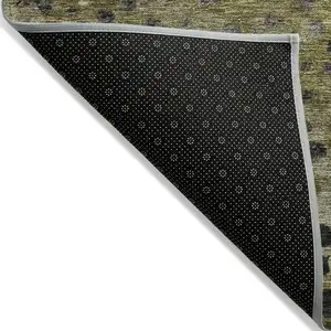 Photo of Brown Gray And Ivory Abstract Washable Indoor Outdoor Area Rug