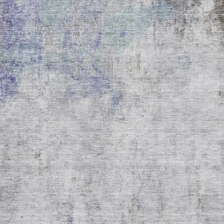 Brown Gray And Purple Abstract Washable Area Rug With UV Protection Photo 2