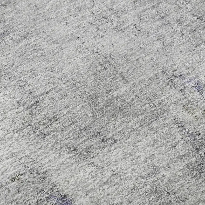 Brown Gray And Purple Abstract Washable Area Rug With UV Protection Photo 9