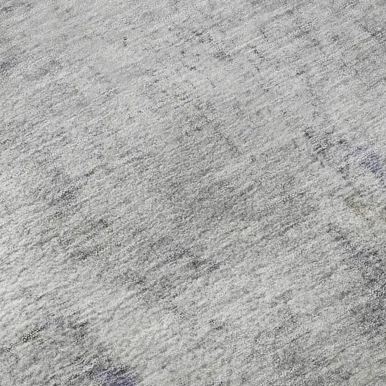 Brown Gray And Purple Abstract Washable Area Rug With UV Protection Photo 9