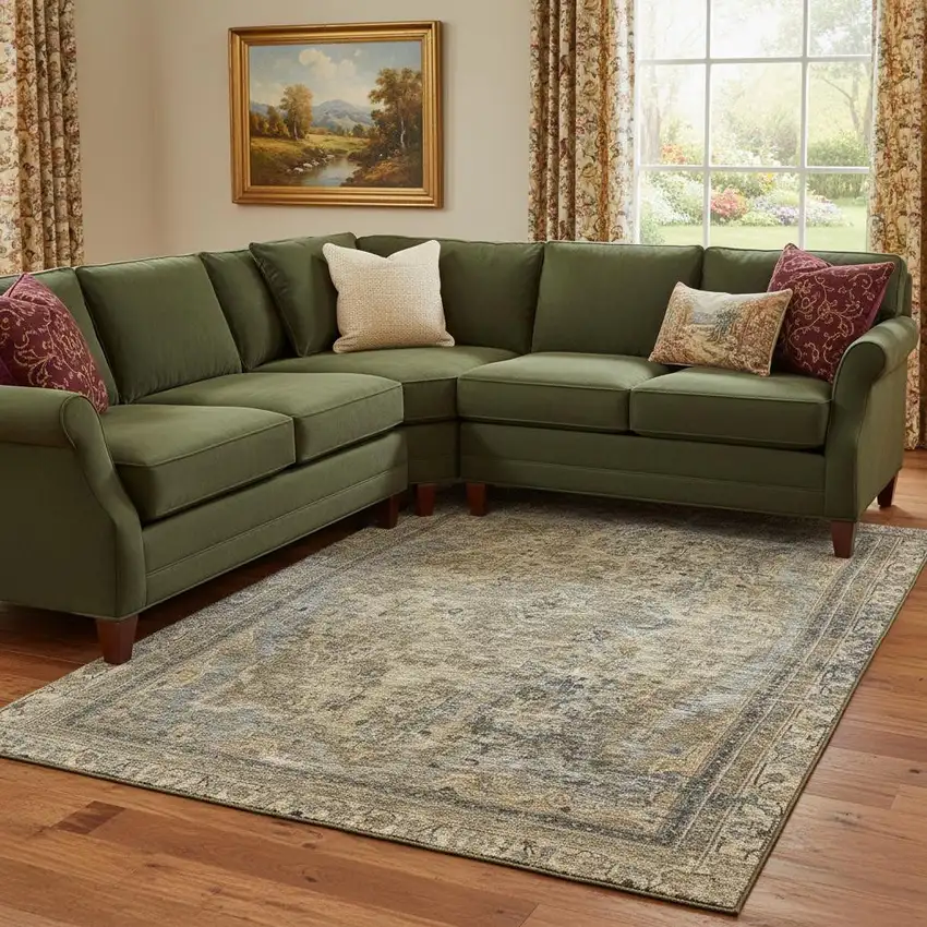 Brown Gray And Silver Floral Medallion Washable Area Rug With UV Protection Photo 2