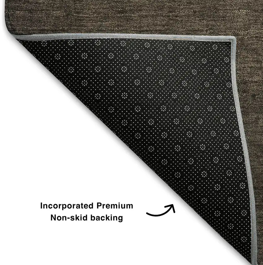 Brown Gray And Silver Ombre Washable Area Rug With UV Protection Photo 7