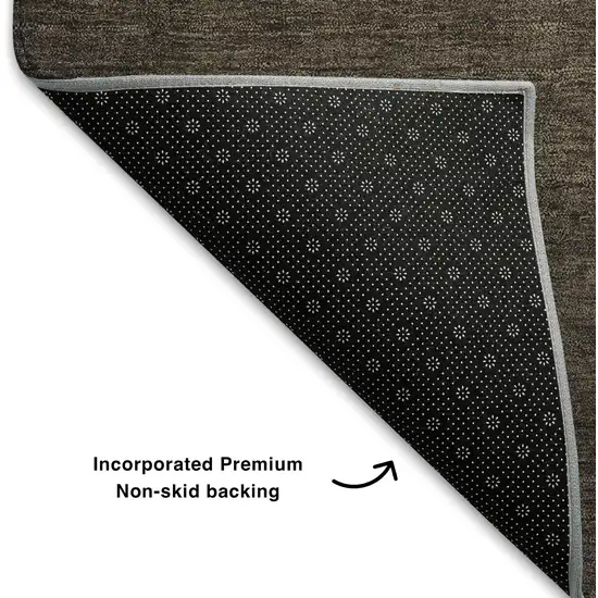 Brown Gray And Silver Ombre Washable Area Rug With UV Protection Photo 7