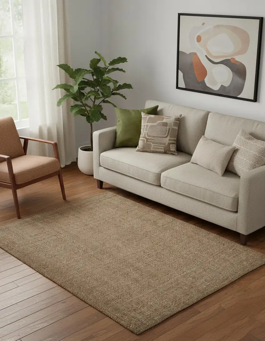 Brown Hand Woven Area Rug Photo 1