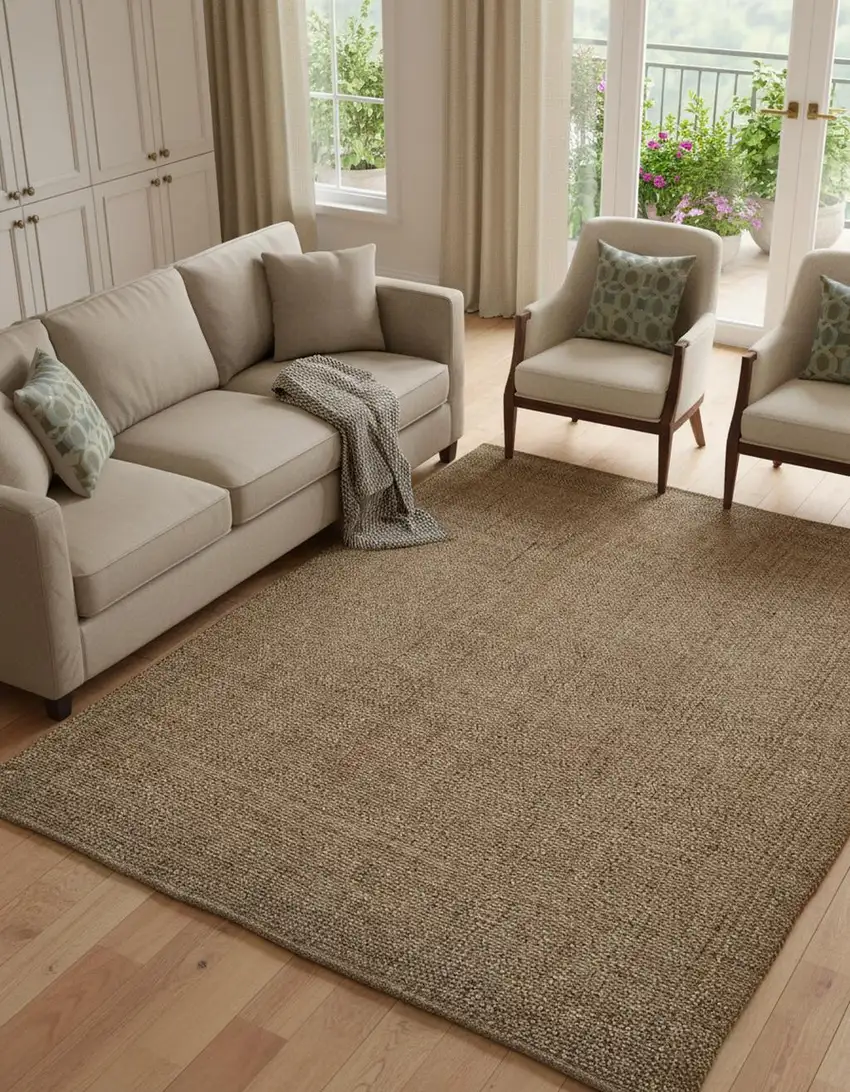 Brown Hand Woven Area Rug Photo 1