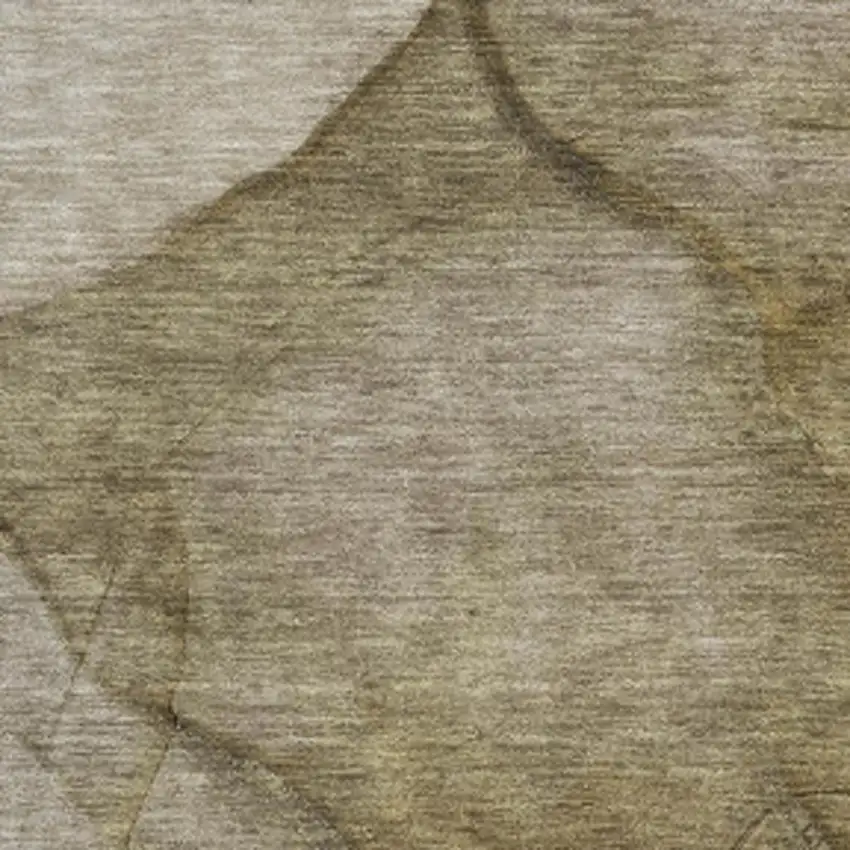 Brown Ivory And Beige Abstract Washable Area Rug With UV Protection Photo 9