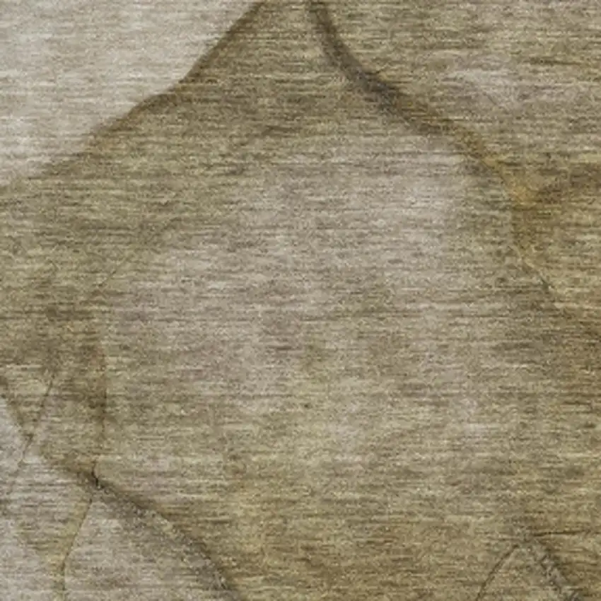 Brown Ivory And Beige Abstract Washable Area Rug With UV Protection Photo 7