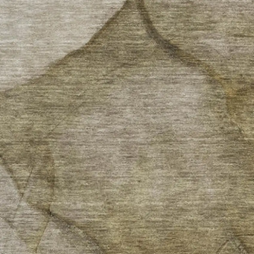 Brown Ivory And Beige Abstract Washable Area Rug With UV Protection Photo 3