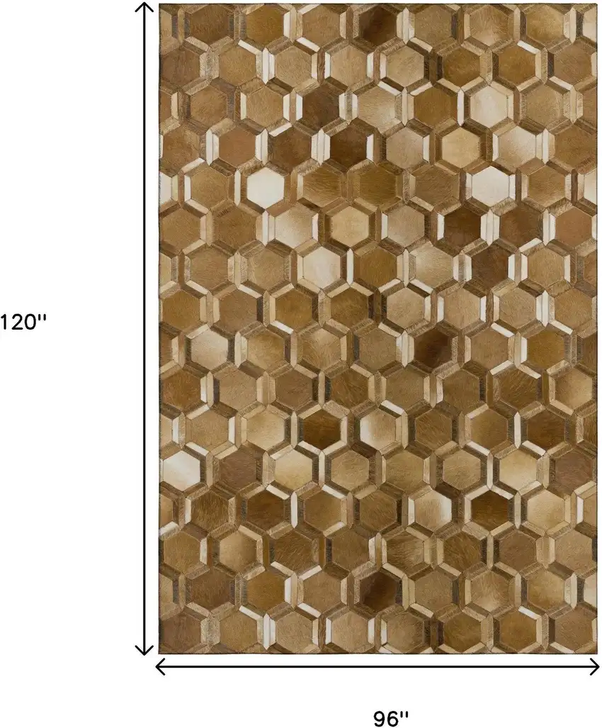 Brown Ivory And Beige Geometric Washable Area Rug With UV Protection Photo 3