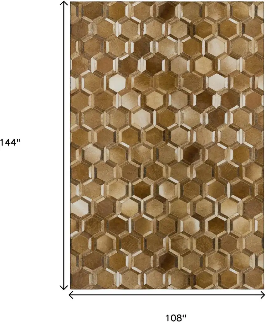 Brown Ivory And Beige Geometric Washable Area Rug With UV Protection Photo 3