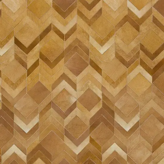 Brown Ivory And Beige Geometric Washable Area Rug With UV Protection Photo 4