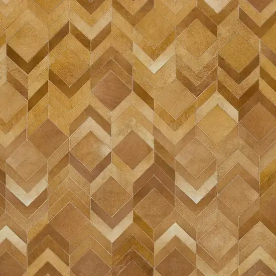 Brown Ivory And Beige Geometric Washable Area Rug With UV Protection Photo 4