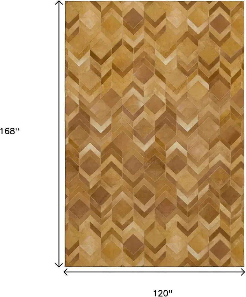 Brown Ivory And Beige Geometric Washable Area Rug With UV Protection Photo 9