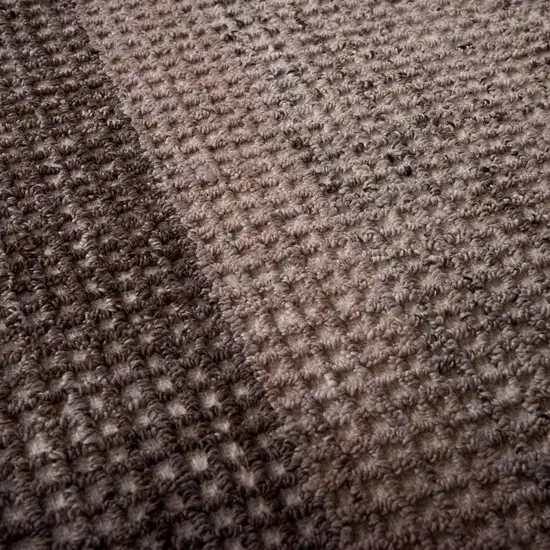 Brown Ivory And Dark Brown Wool Oriental Hand Tufted Area Rug Photo 4