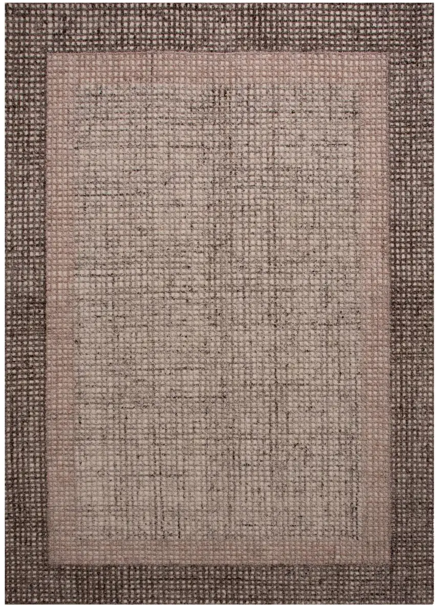 Brown Ivory And Dark Brown Wool Oriental Hand Tufted Area Rug Photo 1