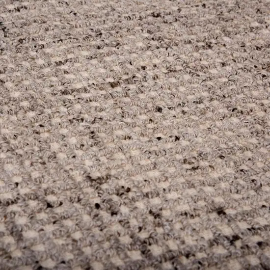 Brown Ivory And Dark Brown Wool Oriental Hand Tufted Area Rug Photo 3