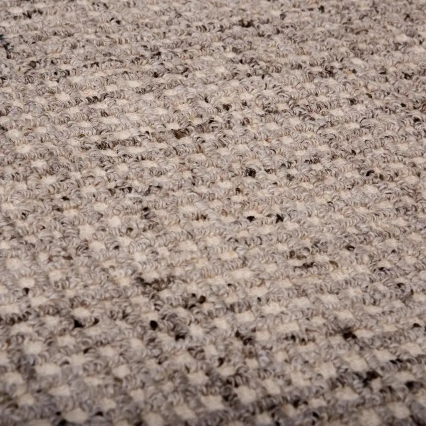 Brown Ivory And Dark Brown Wool Oriental Hand Tufted Area Rug Photo 3