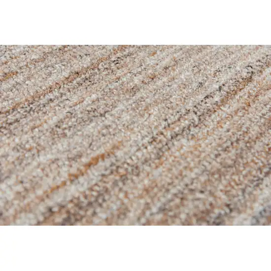 Brown Ivory And Dark Gray Striped Hand Tufted Area Rug Photo 4