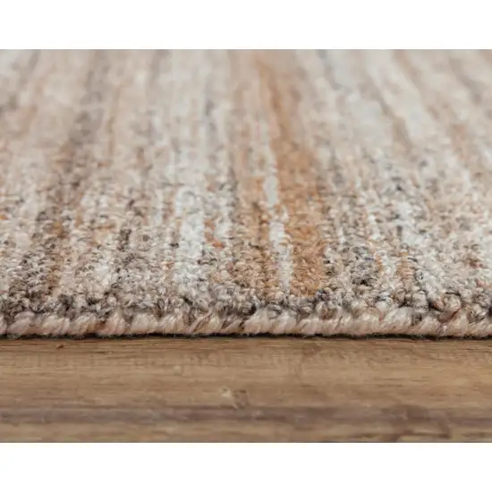 Brown Ivory And Dark Gray Striped Hand Tufted Area Rug Photo 5