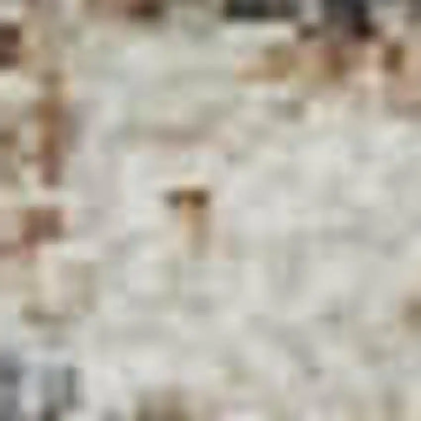 Brown Ivory And Gray Geometric Washable Area Rug With UV Protection Photo 1