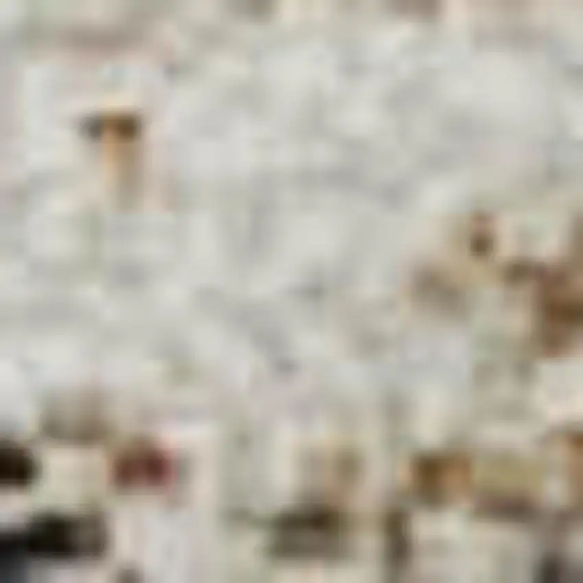 Brown Ivory And Gray Geometric Washable Area Rug With UV Protection Photo 1