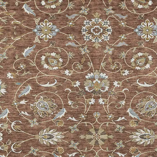 Brown Ivory And Gray Moroccan Washable Indoor Outdoor Area Rug Photo 5