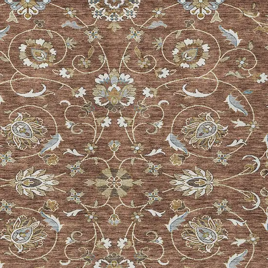 Brown Ivory And Gray Moroccan Washable Indoor Outdoor Area Rug Photo 5