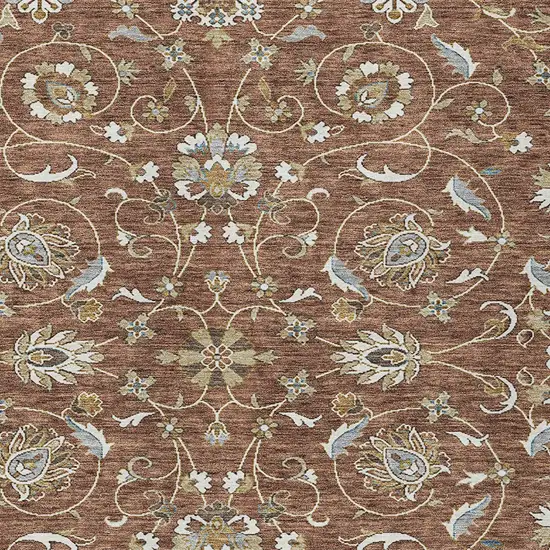 Brown Ivory And Gray Moroccan Washable Indoor Outdoor Area Rug Photo 5