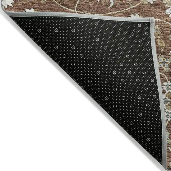 Brown Ivory And Gray Moroccan Washable Indoor Outdoor Area Rug Photo 3