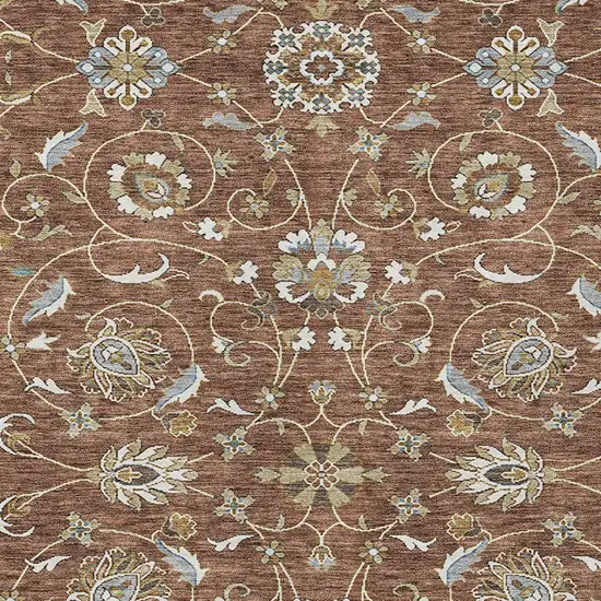 Brown Ivory And Gray Moroccan Washable Indoor Outdoor Area Rug Photo 5