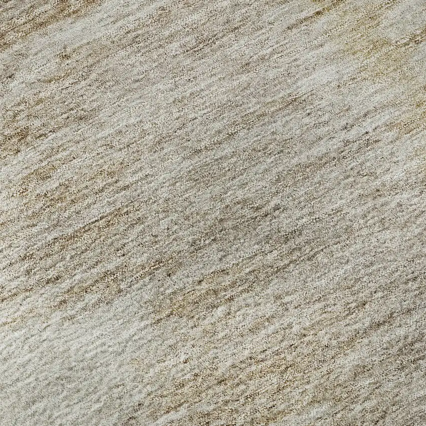 Brown Ivory And Gray Woodland Lodge Washable Area Rug With UV Protection Photo 3