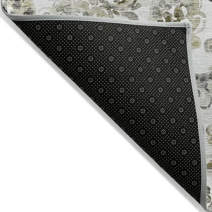 Brown Ivory And Tan Paisley Washable Indoor Outdoor Area Rug Photo 4