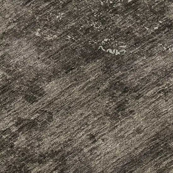 Brown Ivory And Taupe Abstract Washable Area Rug With UV Protection Photo 1