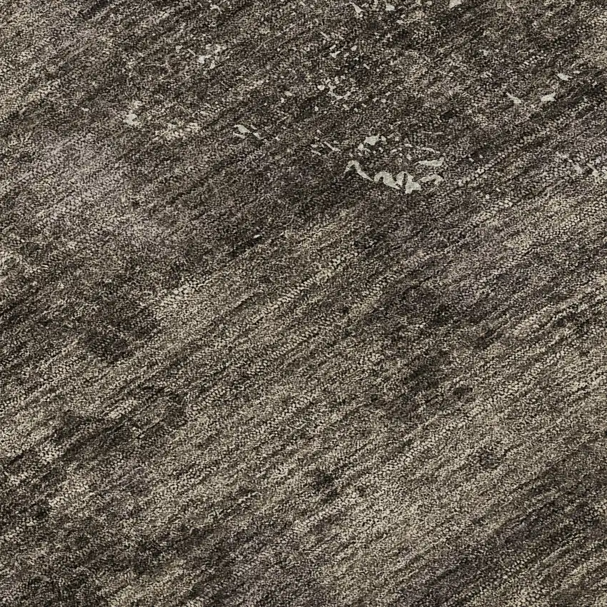 Brown Ivory And Taupe Abstract Washable Area Rug With UV Protection Photo 1